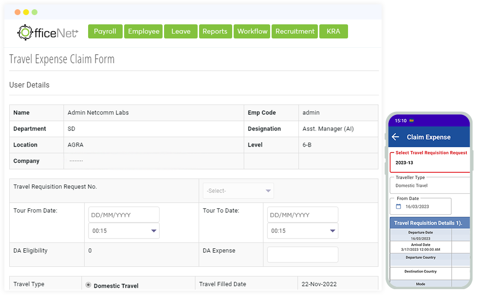 Corporate travel expense management software